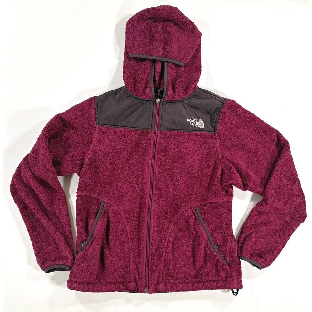The North Face Jacket Women's S\P Burgundy Fleece Full Zip Pockets